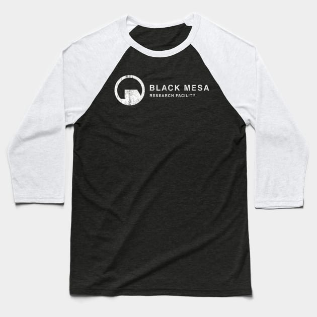 Black Mesa Research Facility Baseball T-Shirt by huckblade